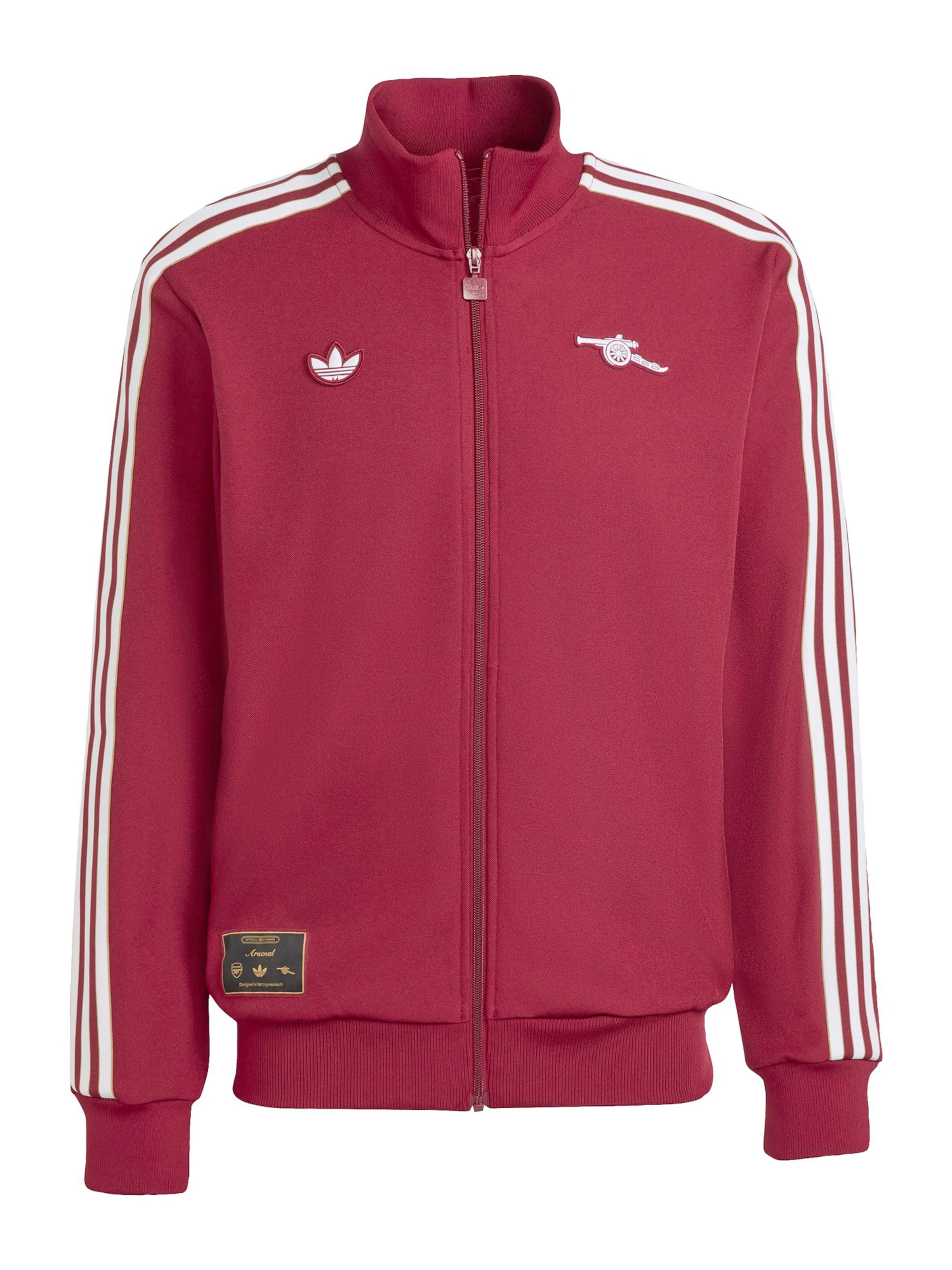 ADIDAS ORIGINALS - Sudadera con cremallera deportiva 'Arsenal Terrace Icons' en rojo: frente