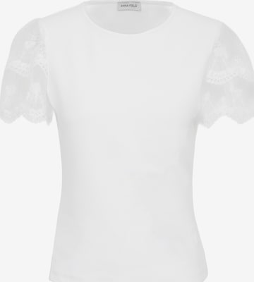 T-shirt Anna Field en blanc : devant