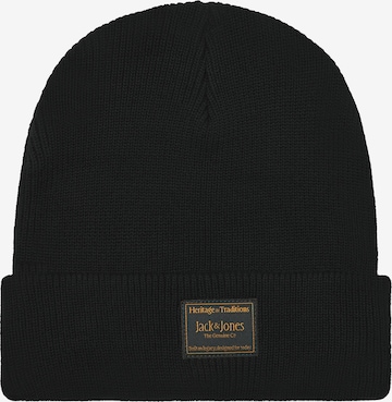 Bonnet 'JACATTITUDE' JACK & JONES en noir : devant