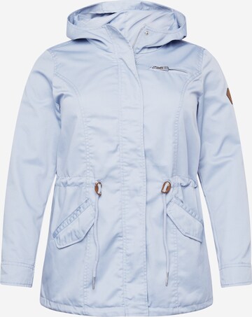 ONLY Carmakoma Tussenparka in Blauw: voorkant