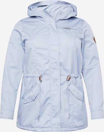 ONLY Carmakoma Tussenparka in Blauw: voorkant