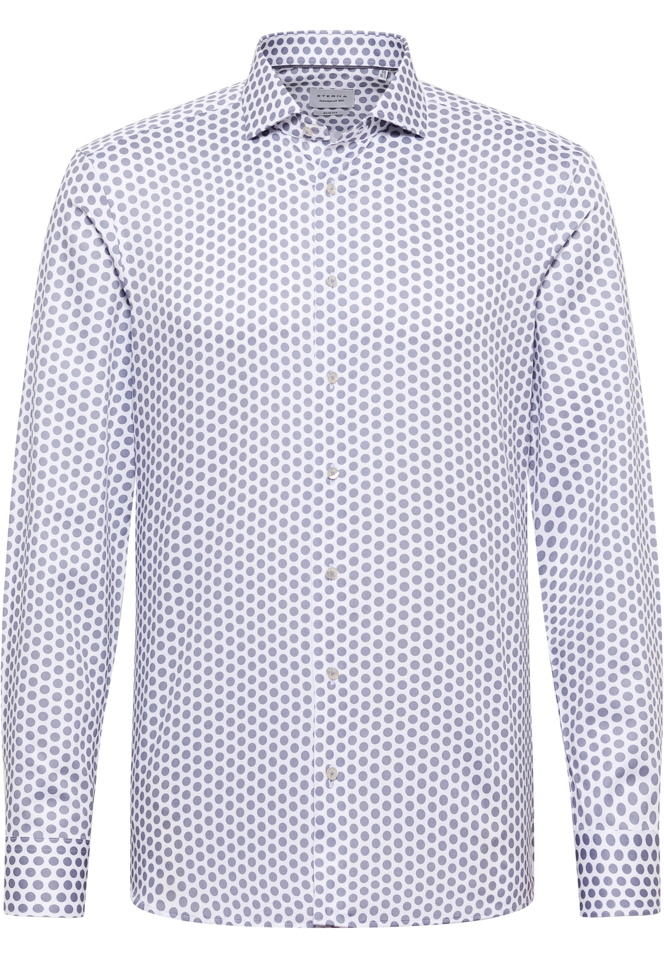 ETERNA Slim fit Business shirt in Grey: front