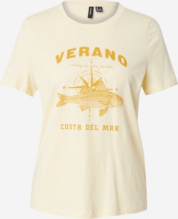 VERO MODA Shirt 'VMDINA OLLY' in Geel: voorkant