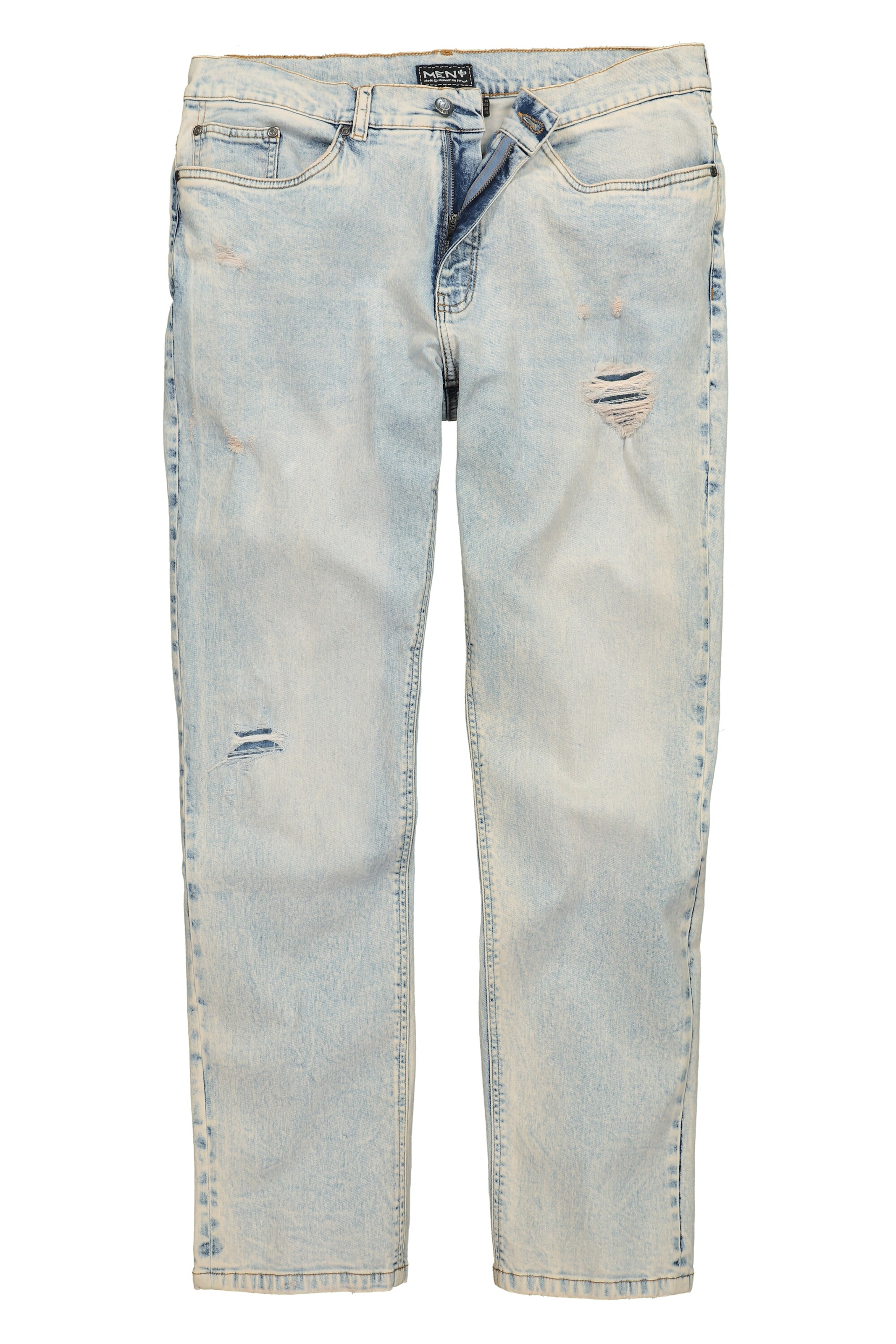Men Plus Regular Jeans in Blauw: voorkant