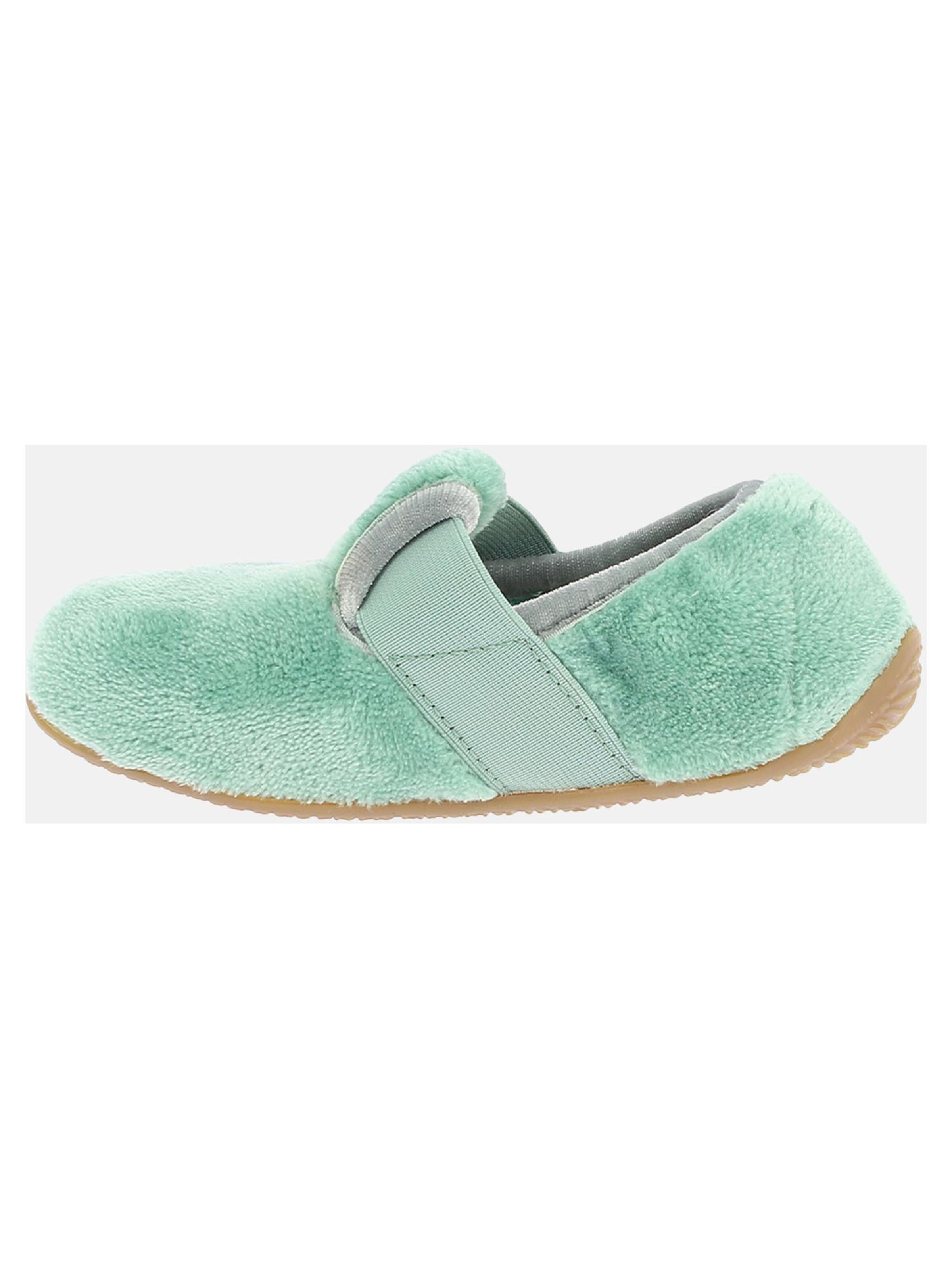 Living Kitzbühel Slippers 'Samt' in Green: front