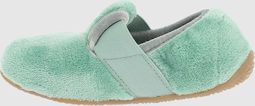 Living Kitzbühel Slippers 'Samt' in Green: front