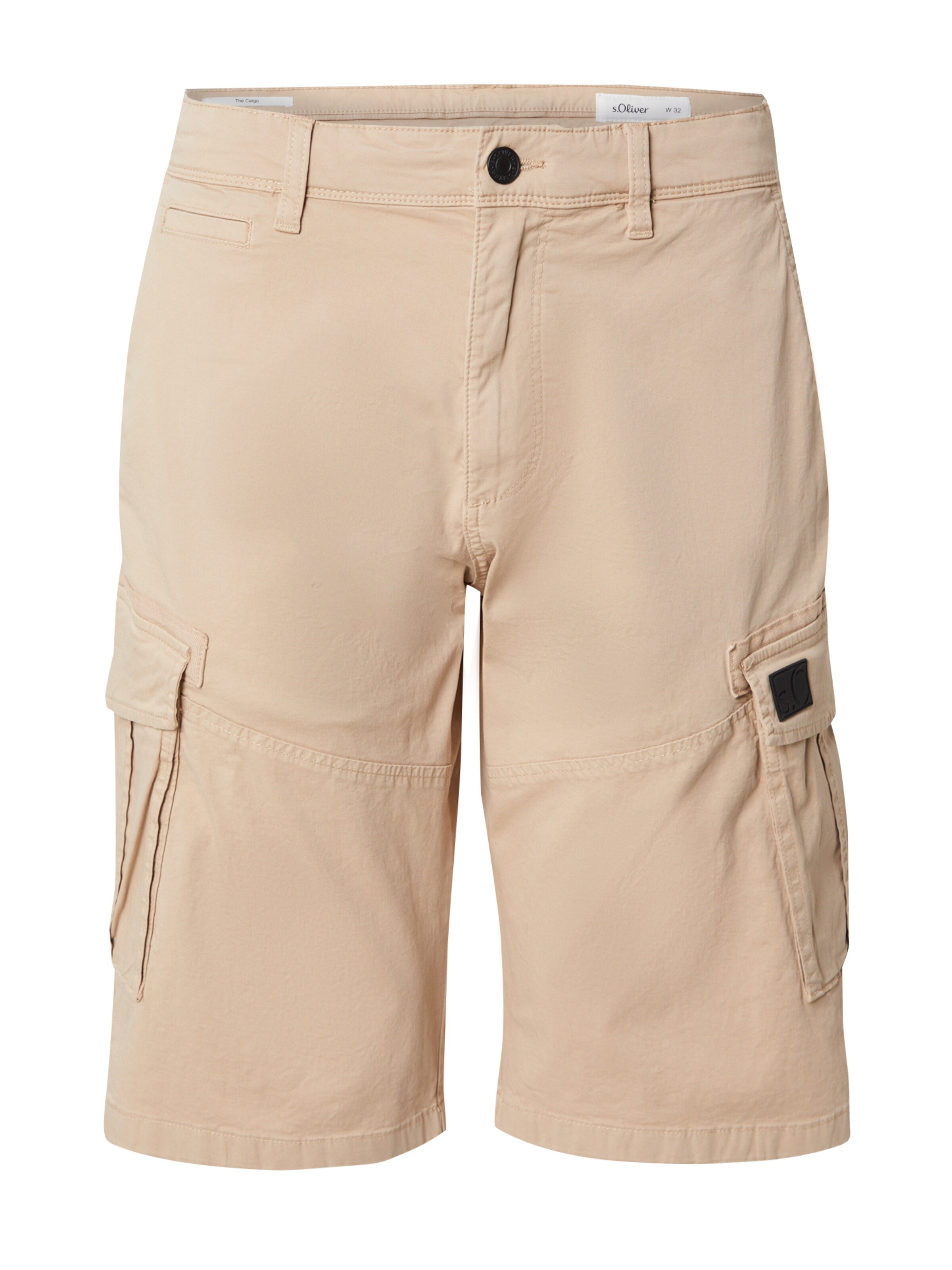 s.Oliver regular Παντελόνι cargo σε μπεζ: μπροστά