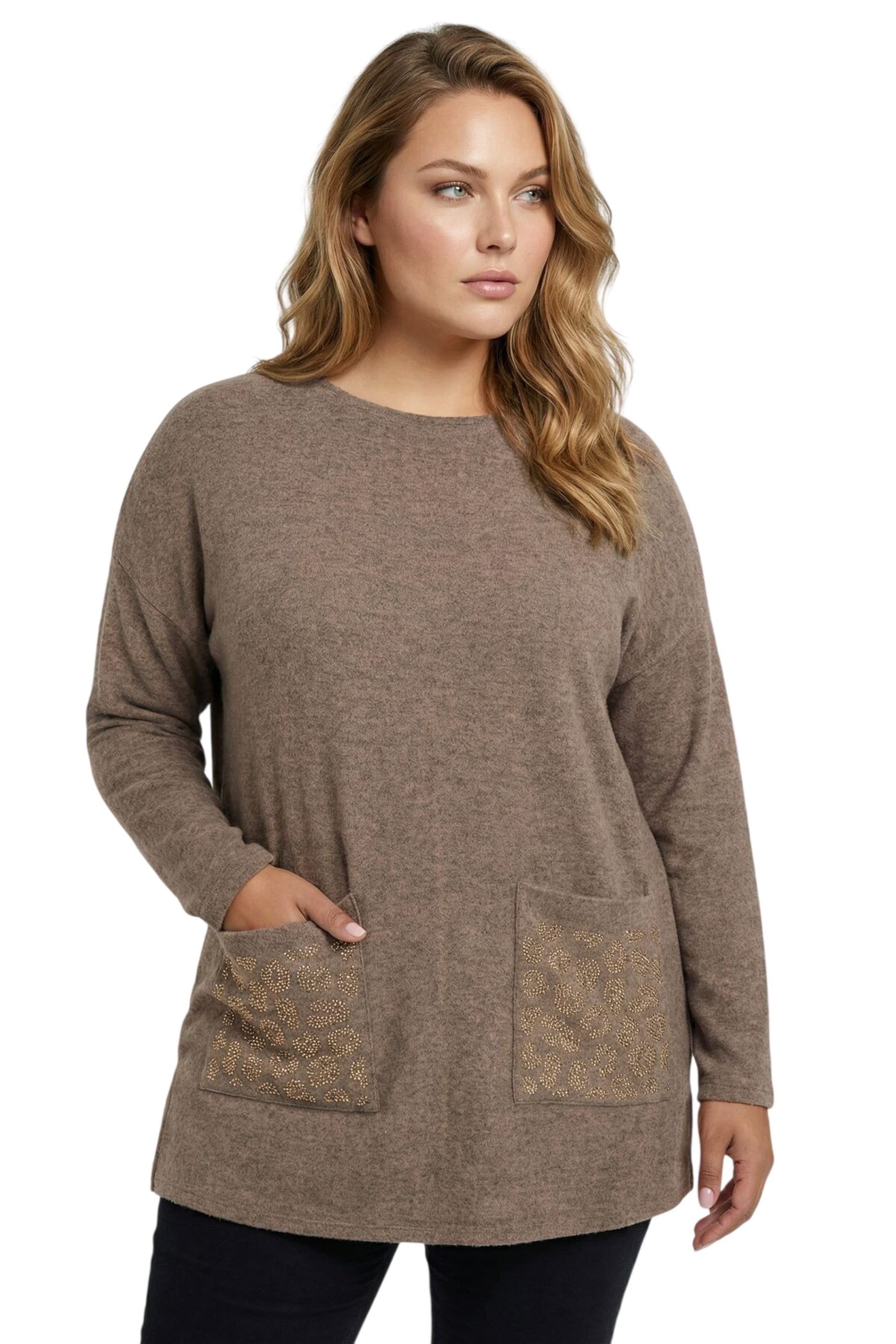 Stil Diva Pullover in Braun