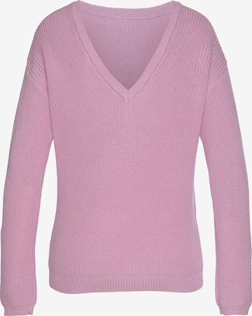 LASCANA Sweater in Purple: front