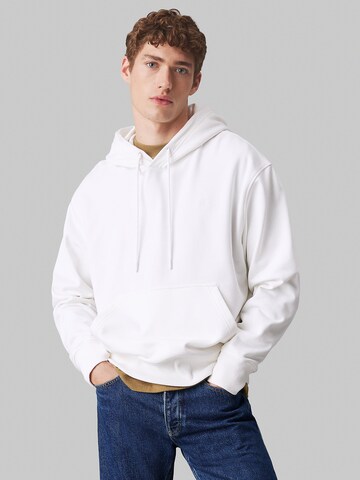 Sweat-shirt Calvin Klein Jeans en blanc : devant