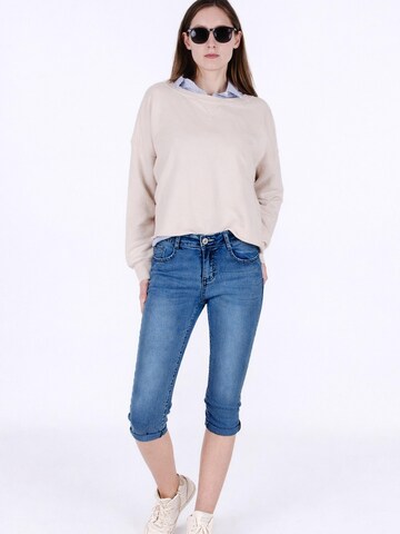 Fraternel Slim fit Jeans 'Fraternel Damen Capri Jeans' in Blue: front