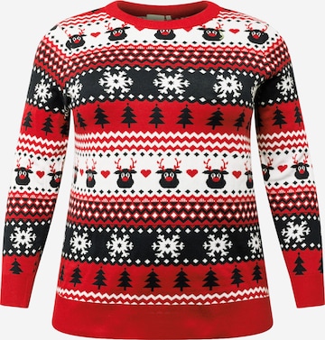 ONLY Carmakoma Sweater in Red: front