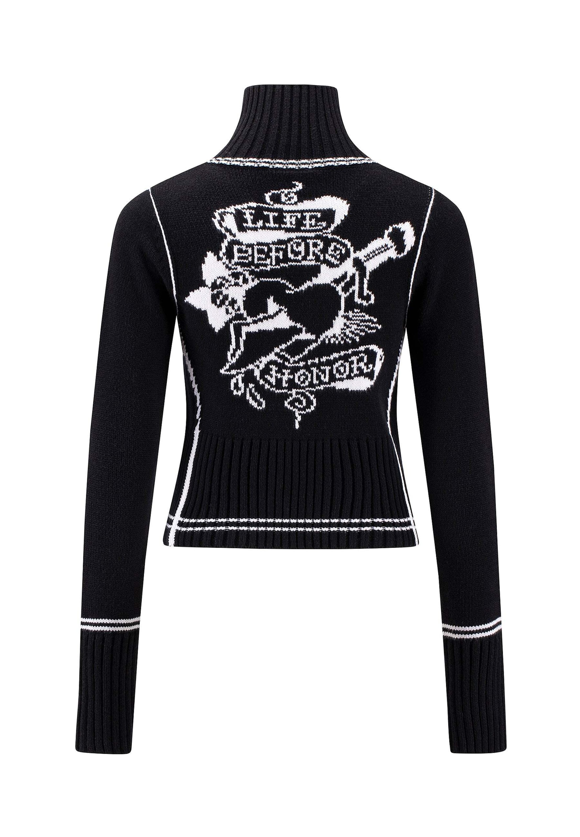 Ed Hardy Πλεκτή ζακέτα σε μαύρο