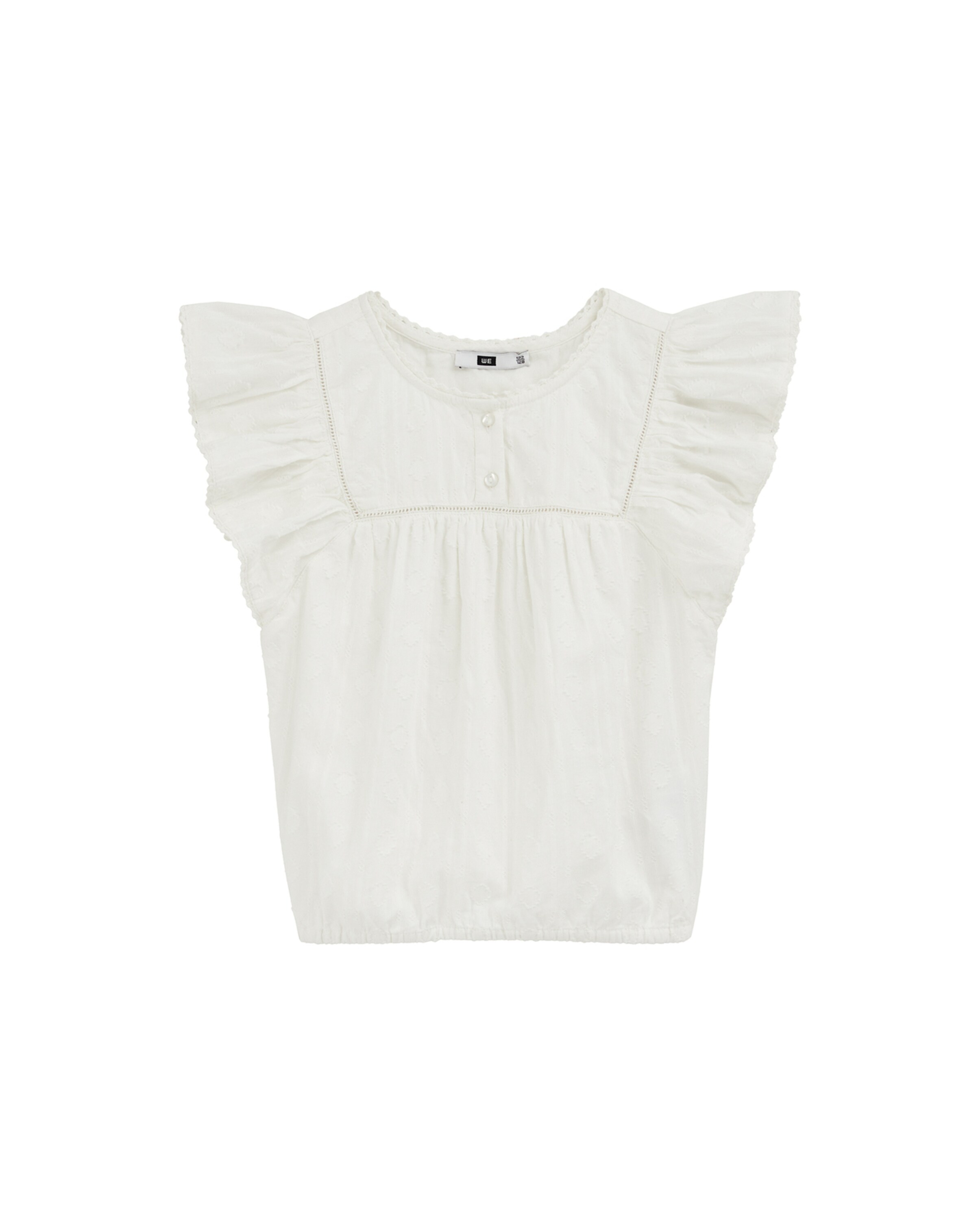 WE Fashion Τοπ σε λευκό: μπροστά