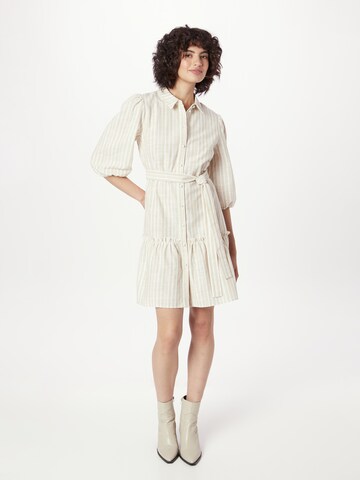 A-VIEW Shirt Dress in Beige: front