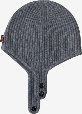 GOBI Cashmere Mütze 'Knitted Aviator Cap' in Grau: Vorderseite