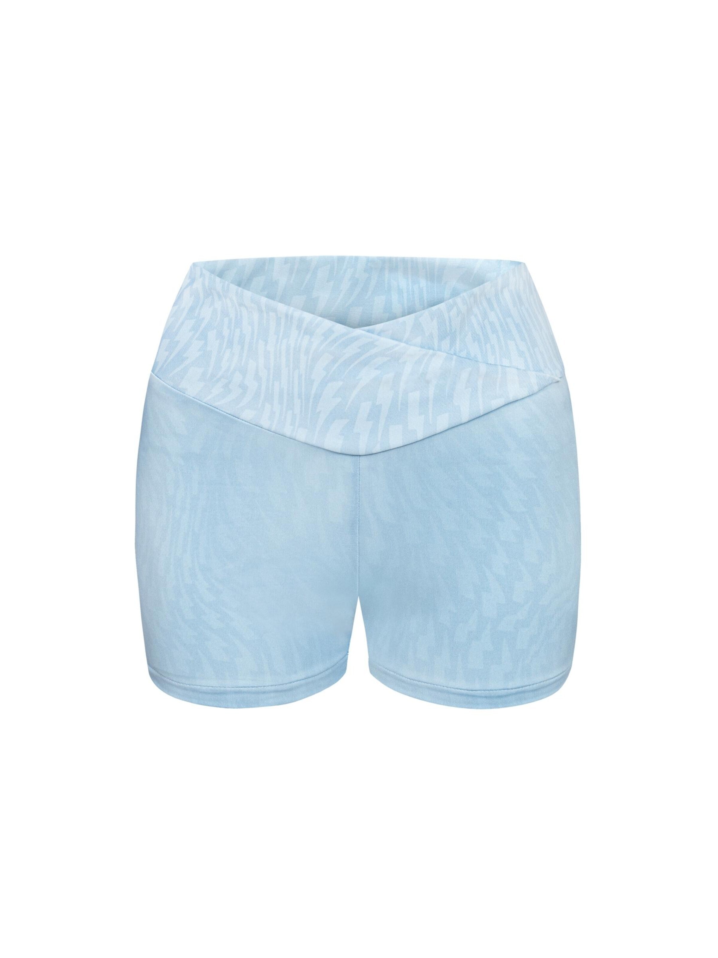 EKCENTRIK Slim fit Sports trousers 'Baby Blue' in Blue: front