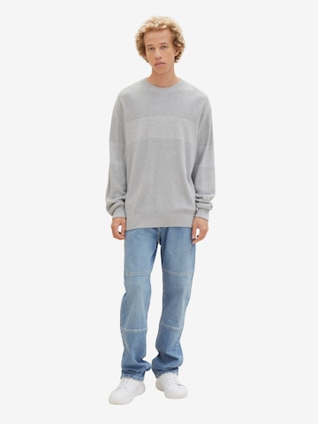 TOM TAILOR DENIM Pullover in Grau