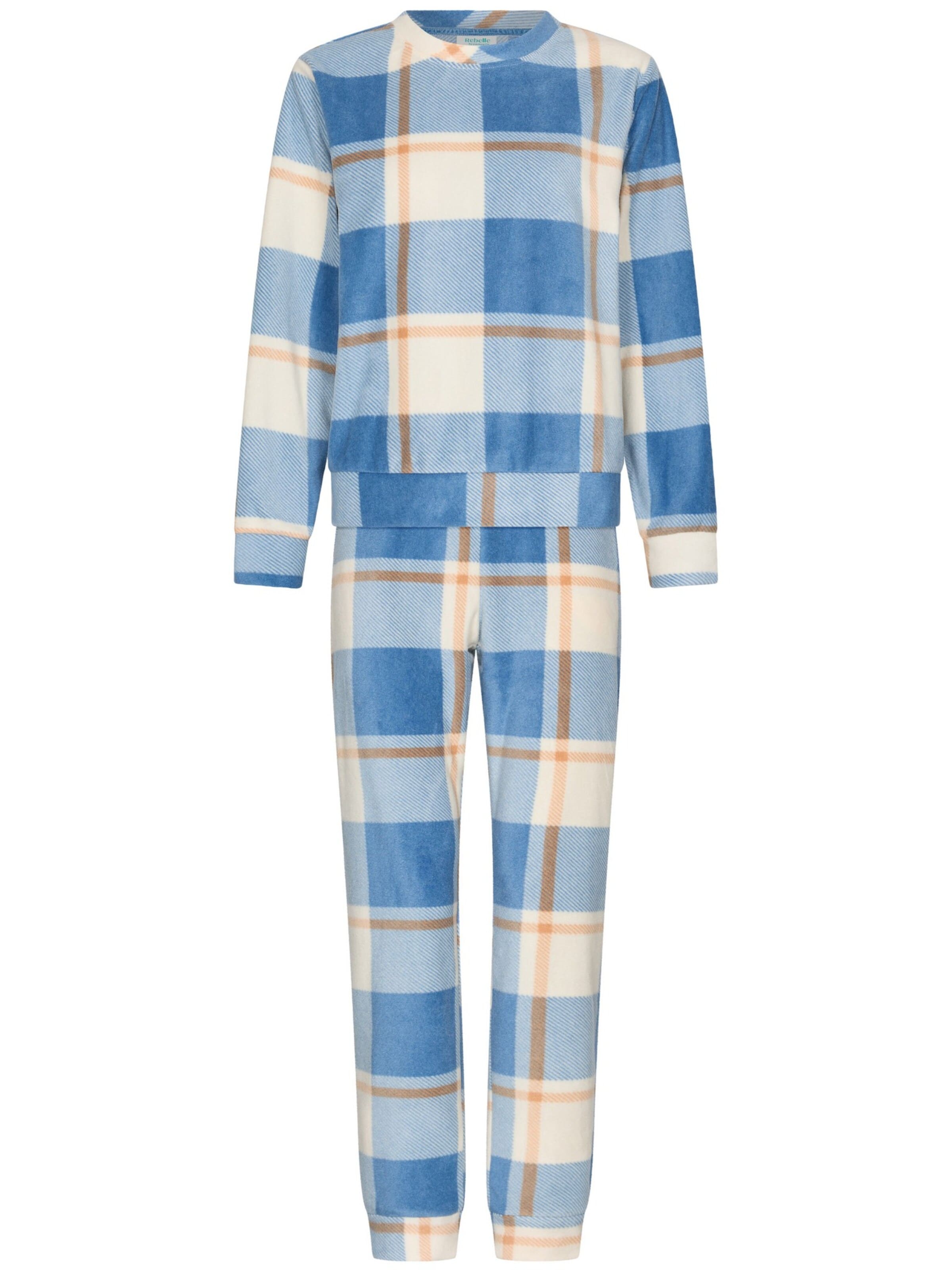 Rebelle Pyjama 'Checks' in Beige