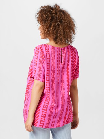 ONLY Carmakoma - Camiseta 'MARRAKESH' en rosa