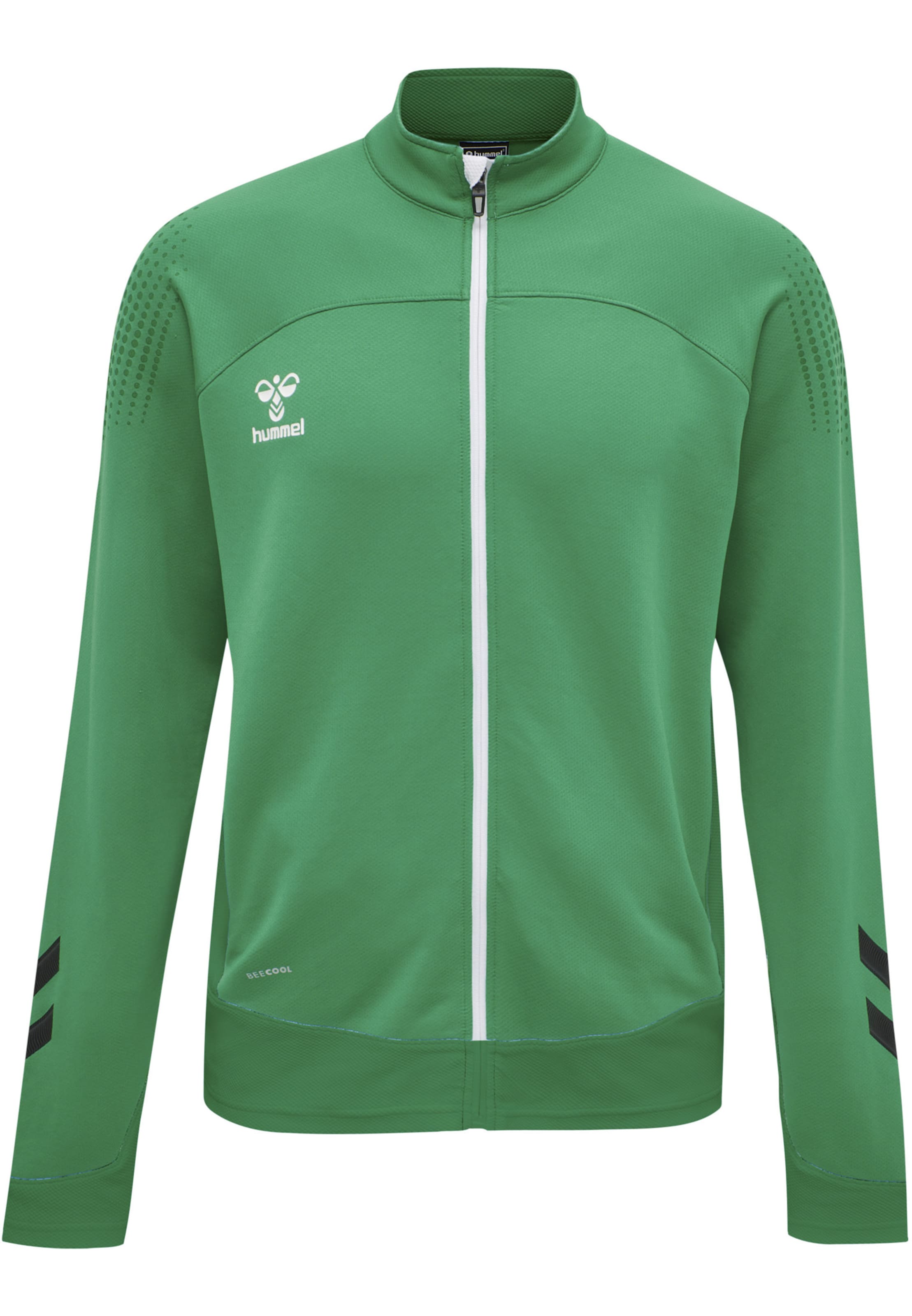 Hummel Sports sweat jacket 'Lead' in Green: front