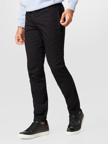 BRAX Slim fit Chino Pants 'C-Tech' in Black: front