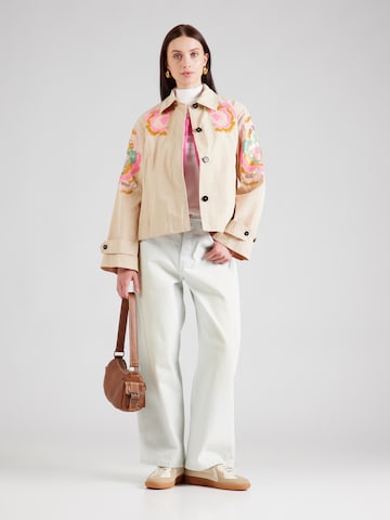 No. 1 Como Between-Season Jacket 'BLUE' in Beige
