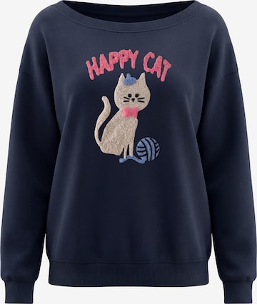 Sweat-shirt MYMO en bleu : devant