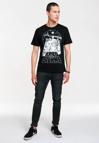 LOGOSHIRT Shirt 'Krieg der Sterne' in Black