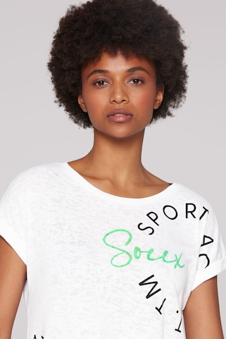 Soccx Ärmelloses Shirt mit Ausbrenner-Effekten in Weiß