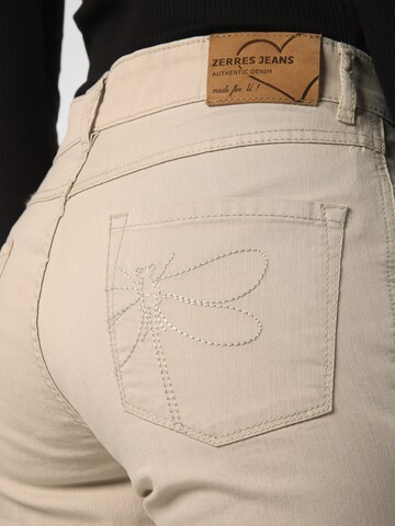 ZERRES Slimfit Hose 'Cora' in Beige