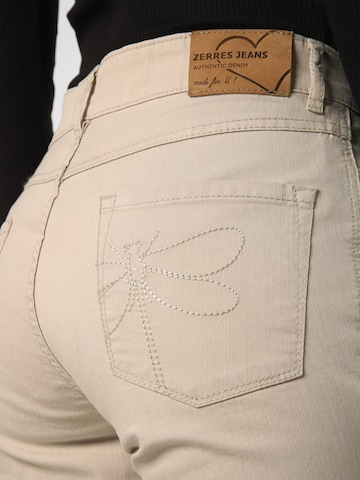 Coupe slim Pantalon 'Cora' ZERRES en beige