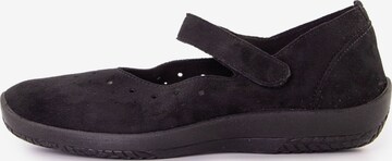 Arcopedico Ballet Flats with Strap in Black