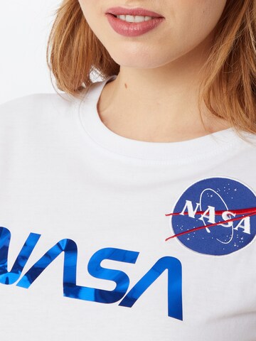 balta ALPHA INDUSTRIES Marškinėliai 'NASA'