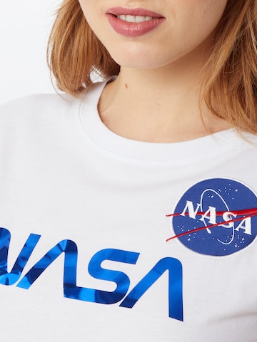 ALPHA INDUSTRIES Тениска 'NASA' в бяло