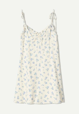 Bershka Poletna obleka | bela barva
