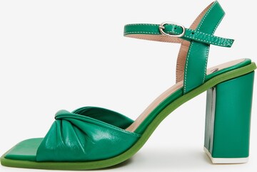 CESARE GASPARI Sandals in Green: front