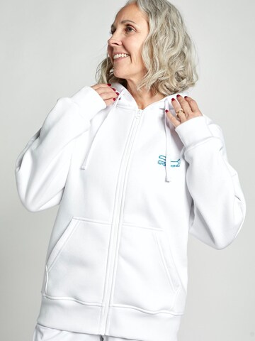 SPORTKIND Sportjas 'Unisex Zip Hoodie' in Wit