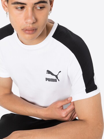 PUMA Тениска 'Iconic T7' в бяло