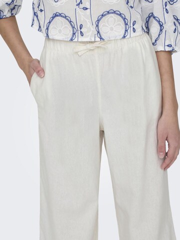 Wide Leg Pantalon ONLY en blanc