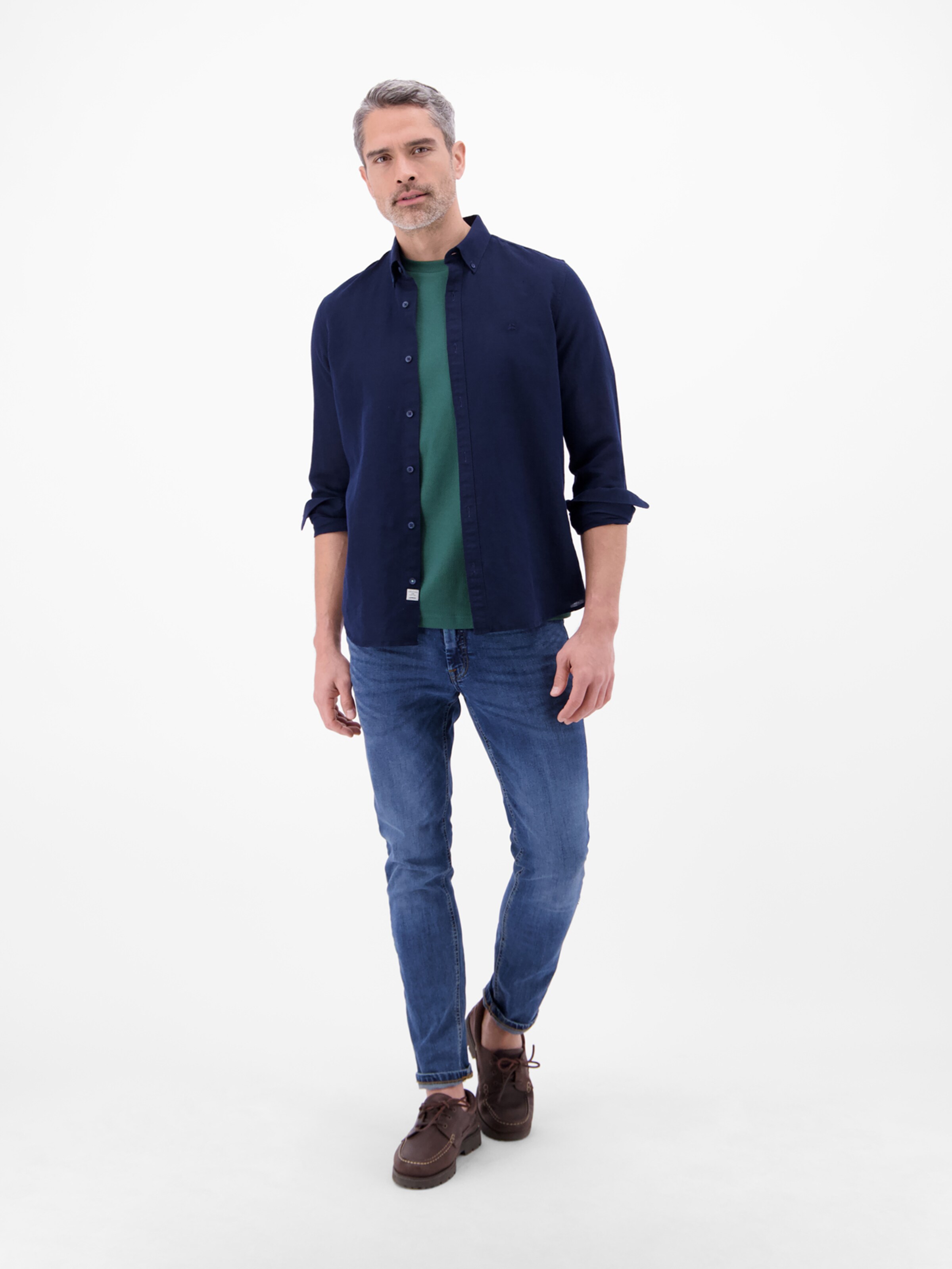LERROS Shirt in Groen: voorkant