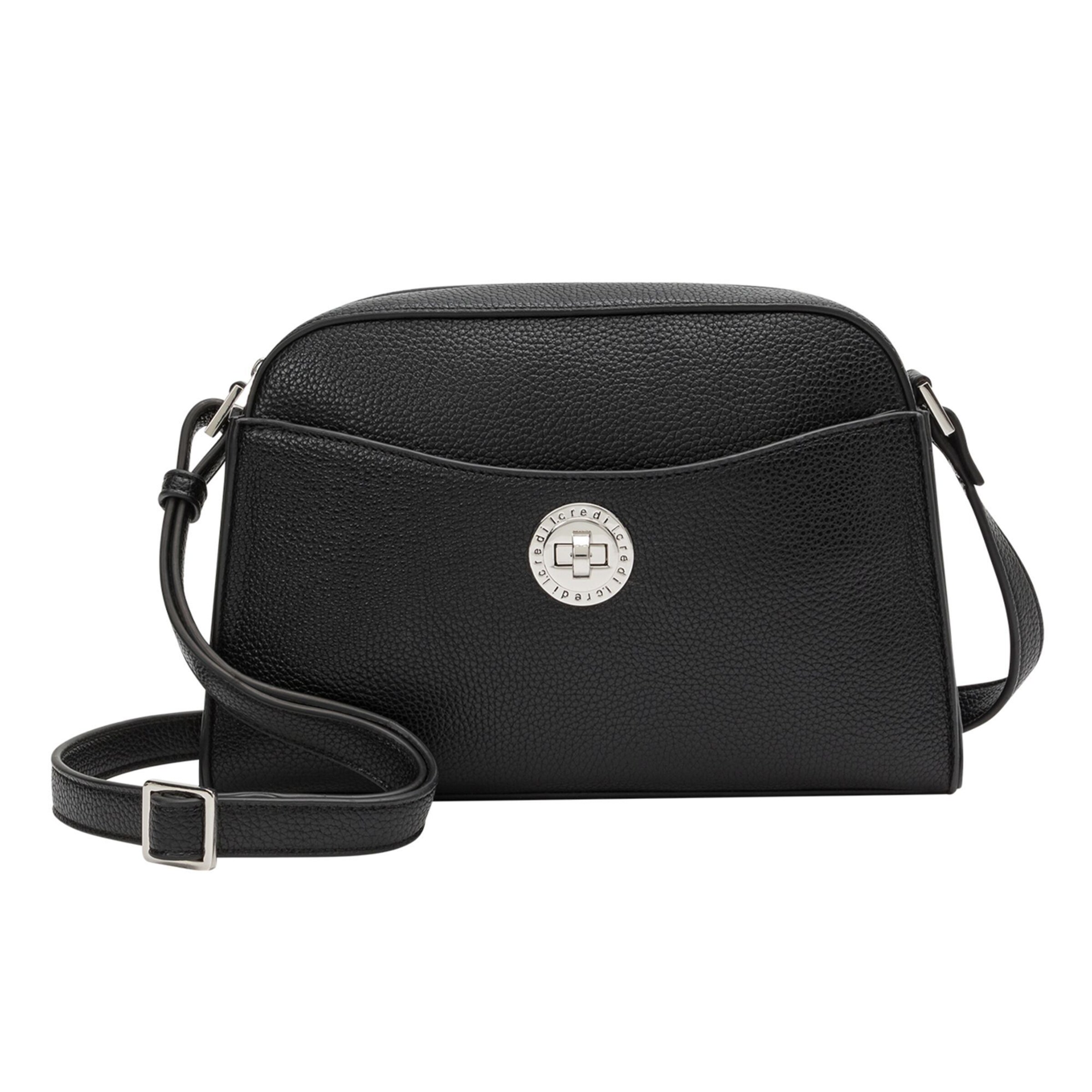 L.CREDI Schoudertas 'Nediva' in Zwart: voorkant