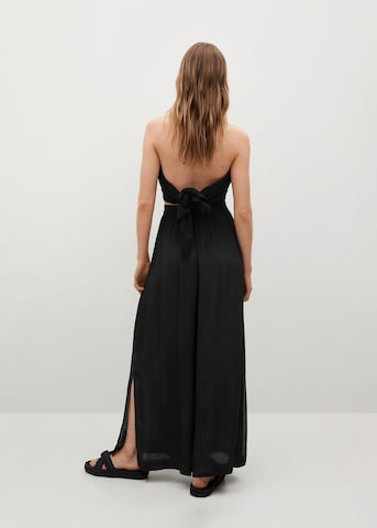 MANGO Wide Leg Hose 'Saffron' in Schwarz