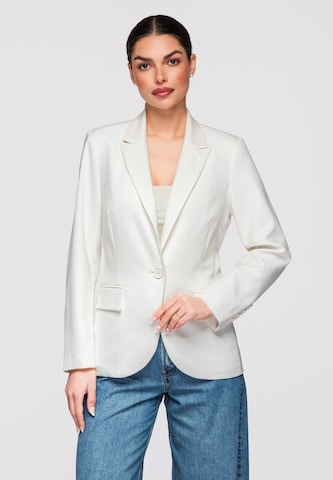 Ombre Blazer in White: front
