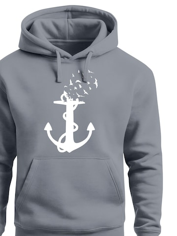 Neverless Sweatshirt 'Anker Vögel' in Grey