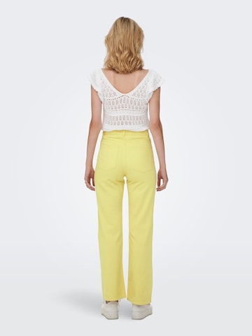 ONLY Wide leg Jeans 'CAMILLE' in Yellow