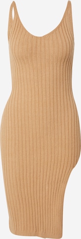 HOLLISTER Knitted dress in Brown: front