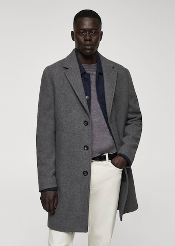 MANGO MAN Between-Seasons Coat 'Haki' in Grey: front