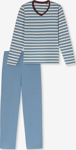 SCHIESSER Schlafanzug ' Casual Essentials ' in Blau: Vorderseite