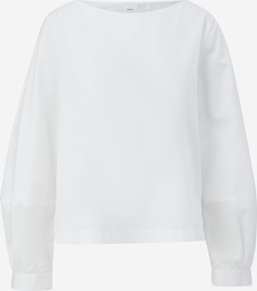 Camicia da donna di s.Oliver BLACK LABEL in bianco: frontale